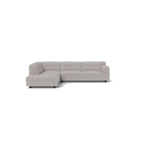 FURNINOVA - MAKARYD - OPEN-END SOFA - STOF: MITO ASH GREY - MÅL: 244 X 285 CM. - VENSTREVENDT